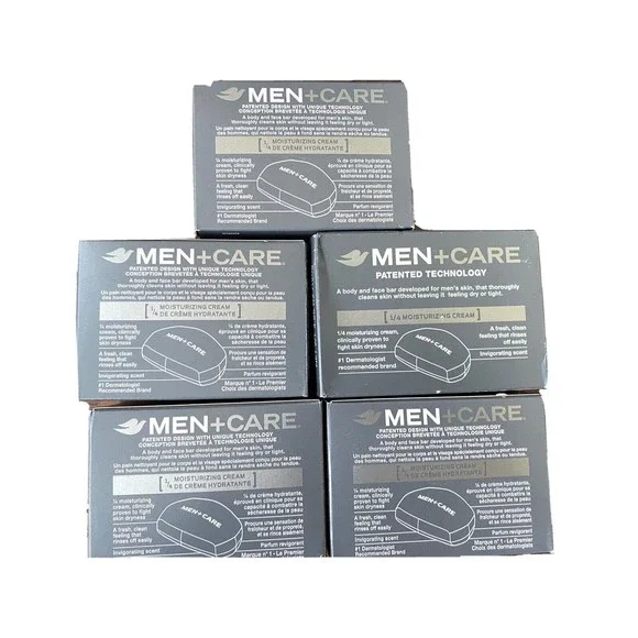 Lot of 5 Dove Men +Care 4/4.25 Oz Extra Fresh Body+Face Bar Soap - Picture 2 of 3